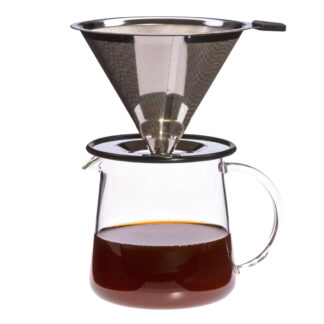 Kaffeekännchen Pour Over 0,4 l mit Edelstahlfilter - 1
