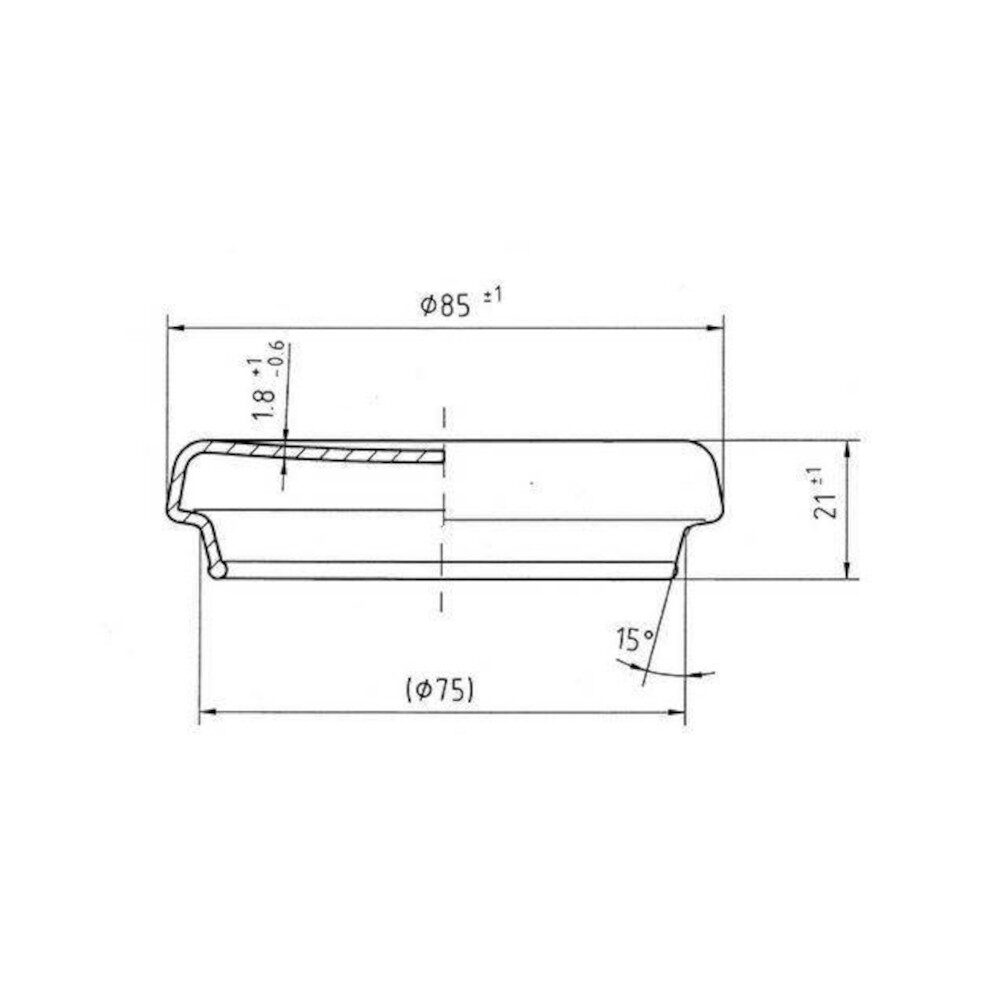 Glasdeckel flach - 3