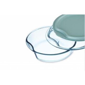 Kasserolle mit Glas - und Plastikdeckel rund 2,5 l - 1