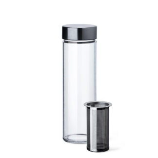 Trinkflasche mit Edelstahldeckel und Sieb 0,5 l - 1